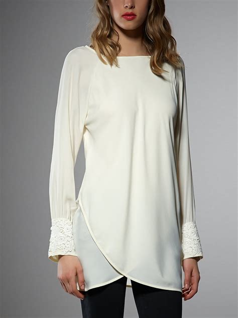 Tunic White Wool and Silk 